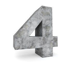 Fototapeta premium stone number collection - number 4