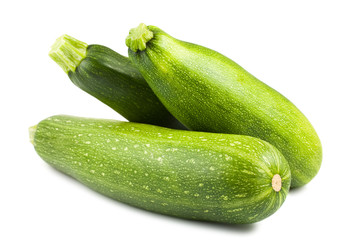 Three green zucchini