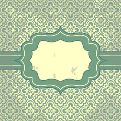 Vector vintage pattern and frame for design