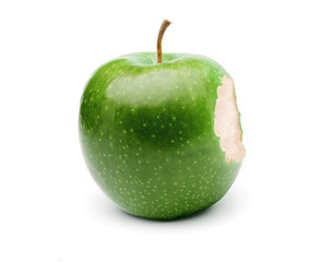 Apfel angebissen