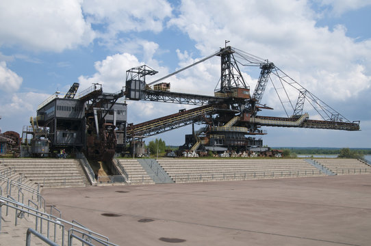 Ferropolis, Stadt aus Eisen, Sachsen-Anhalt, Deutschland