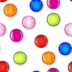 Seamless glossy colorful circle with shadow pattern