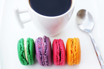 macarons et tasse de café 3