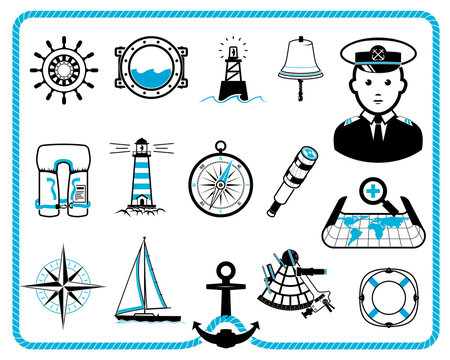 Nautical frame and icons