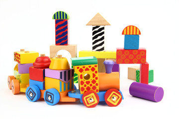 Wooden building blocks