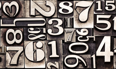 old metal numbers
