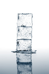 ice cubes stacked