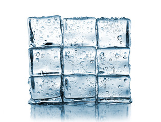wall made ​​of ice cubes
