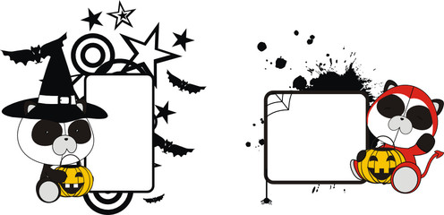 panda teddy bear halloween copyspace