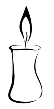 Vector symbol of candle