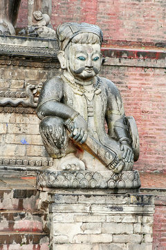 Ancient statue in the Bhaktapur, Nepal