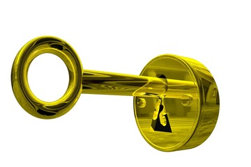 Goldener Schlüssel im Schloß