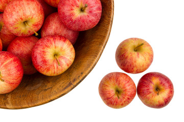 Background with fresh red apples