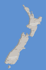 Neuseeland Landkarte