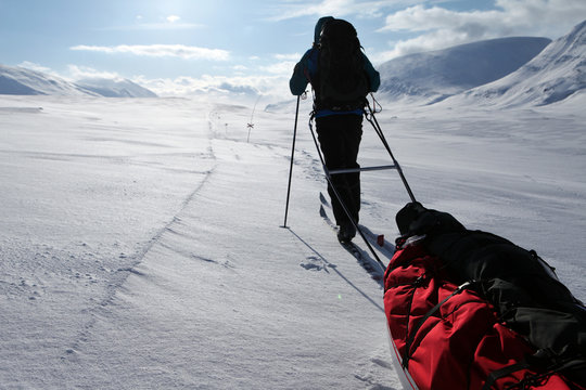 Wintertrekking auf dem Kungsleden