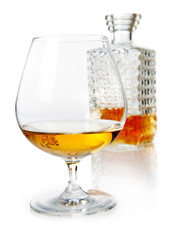 Brandy snifter with decanter
