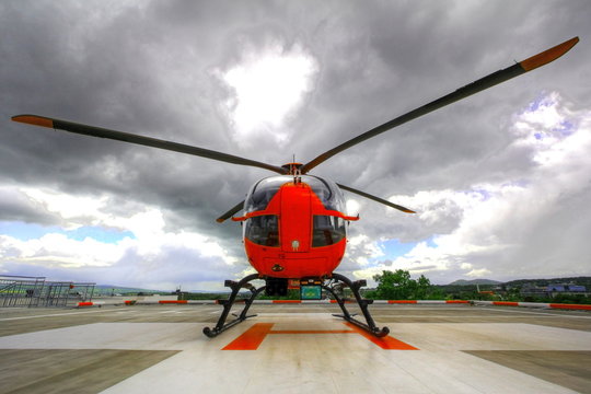 Einsatzbereiter Rettungshubschrauber