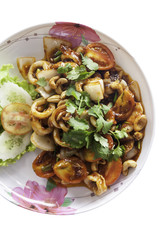 Sweet  sour squid sea food tasty