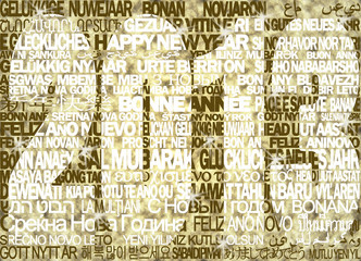 Obraz premium 2013 with Happy New Year in different languages