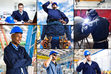 Composition representing industrial work