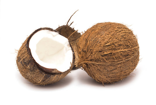 Whole coconut and a half