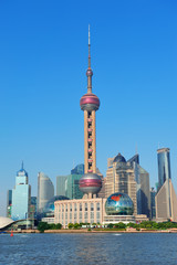 Naklejka premium Shanghai skyline