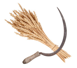 Sheaf of wheat and sickle