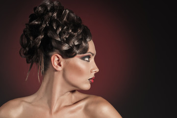 girl on red