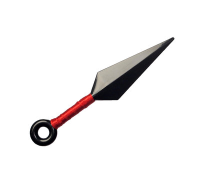 To throw ninja weapons isolated on white background