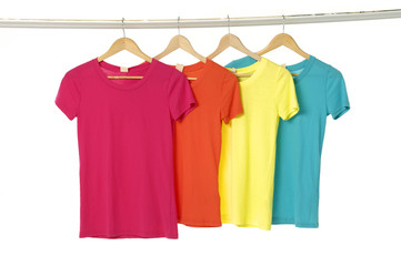 Colorful summer t-shirts background