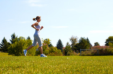 Jogging woman.