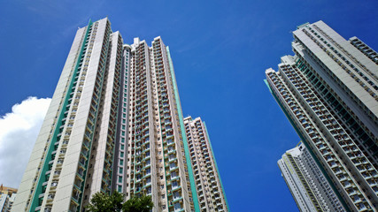 Fototapeta na wymiar public blok mieszkalny w Hongkongu