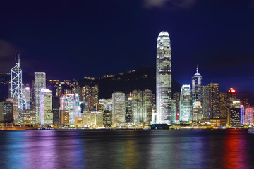 Plakat Hong Kong at night