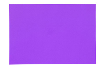 violet paper isolated on white