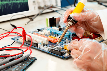Computer board soldering