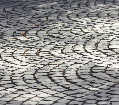 Fototapeta old cobble stone street