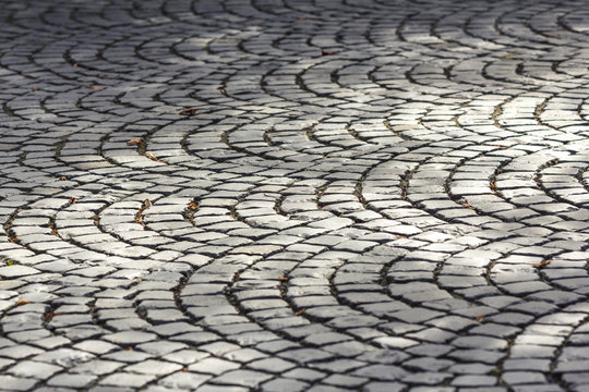 Fototapeta old cobble stone street