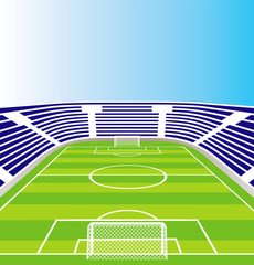 Soccer stadium. Vector illustration.