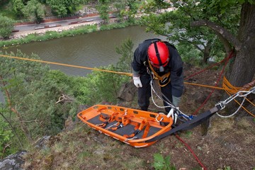 rescuer on the rope, exercise special police units