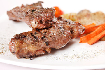 steak with grilled vegetables