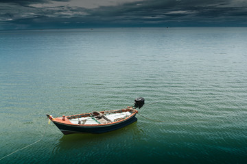 Hua- Hin beach. and boat,
