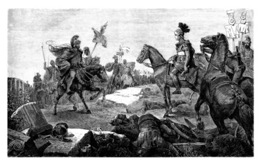 Fototapeta premium Antiquity War : Scipion vs. Hannibal