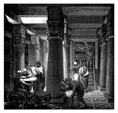 Alexandria : Library - Bibliotheque - Antiquity Egypt