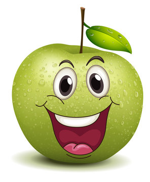 happy apple smiley
