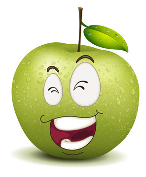 happy apple smiley