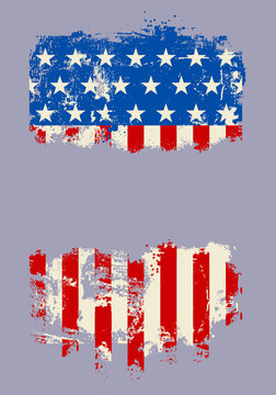Grunge banner USA national flag