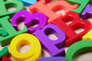 Fototapeta premium Plastic alphabet letters