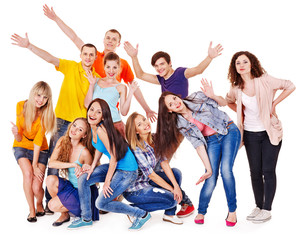 Obraz premium Group sport fan cheer for.