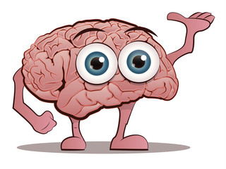 Brain Character with Hands and Feet