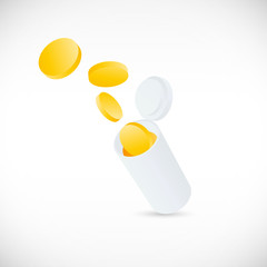 boite de vitamines,vecteur